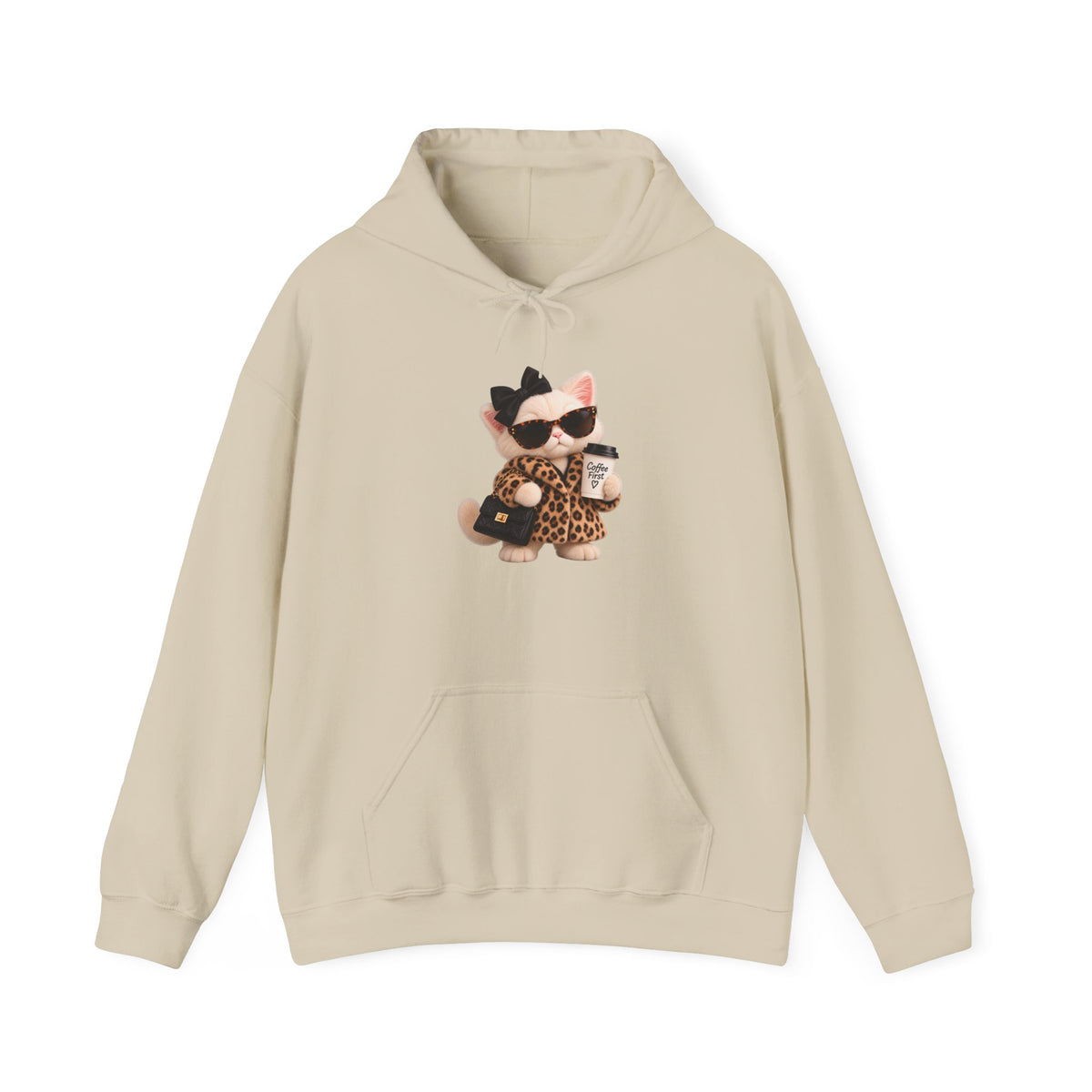 Plushitude Leopard Cat Hoodie – Cute Cool Cat Graphic Sweatshirt