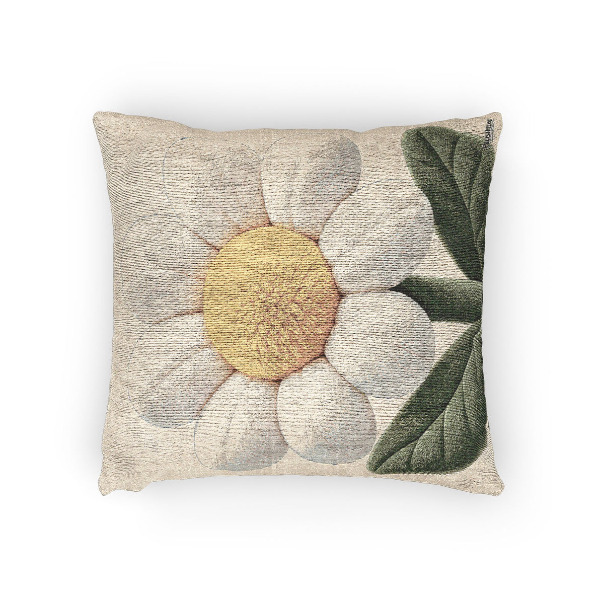Daisy Woven Pillow – Vintage Floral Throw Cushion