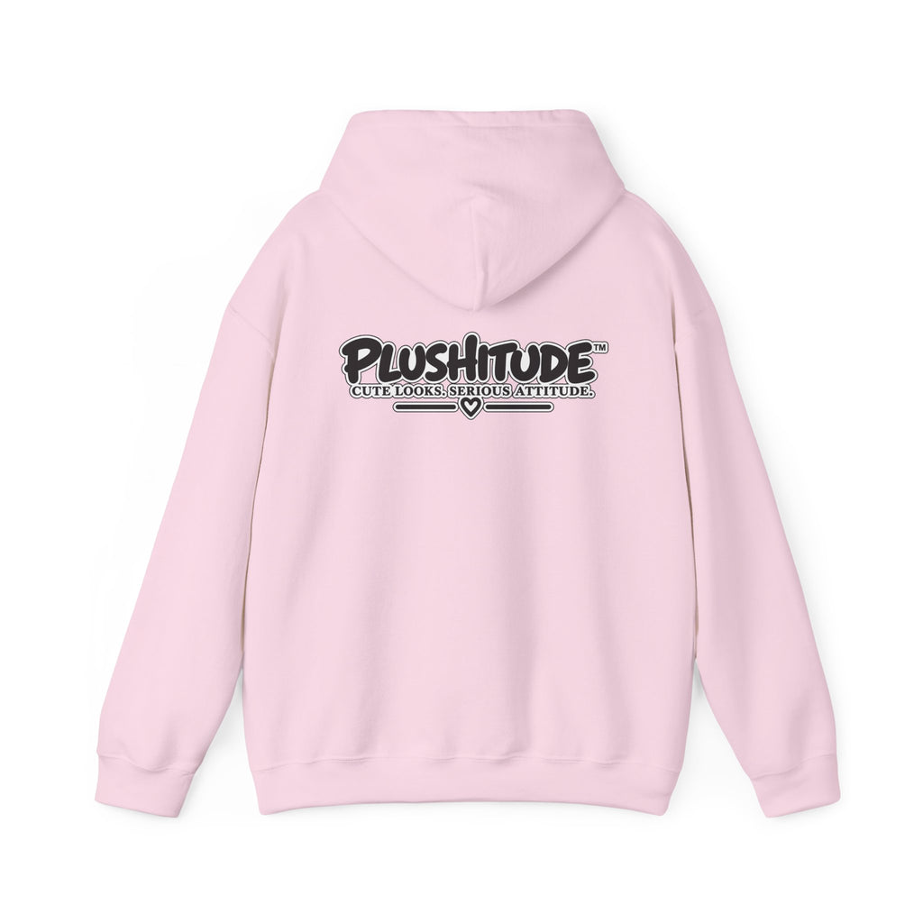 Plushitude Raccoon Hoodie — Cute Grumpy Raccoon Graphic Hooded Sweatshirt