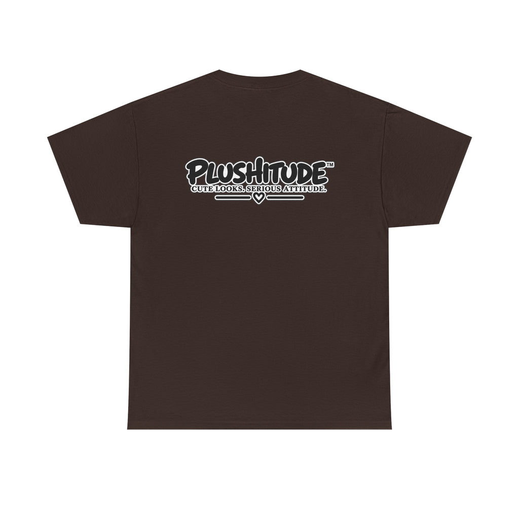 Cute Boss Bunny Graphic Tee — Plushitude Branded Doll Design