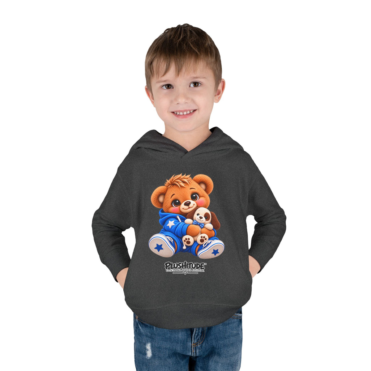 Toddler Bear Hoodie – Cute Plush Bear & Puppy Pullover Fleece for Kids