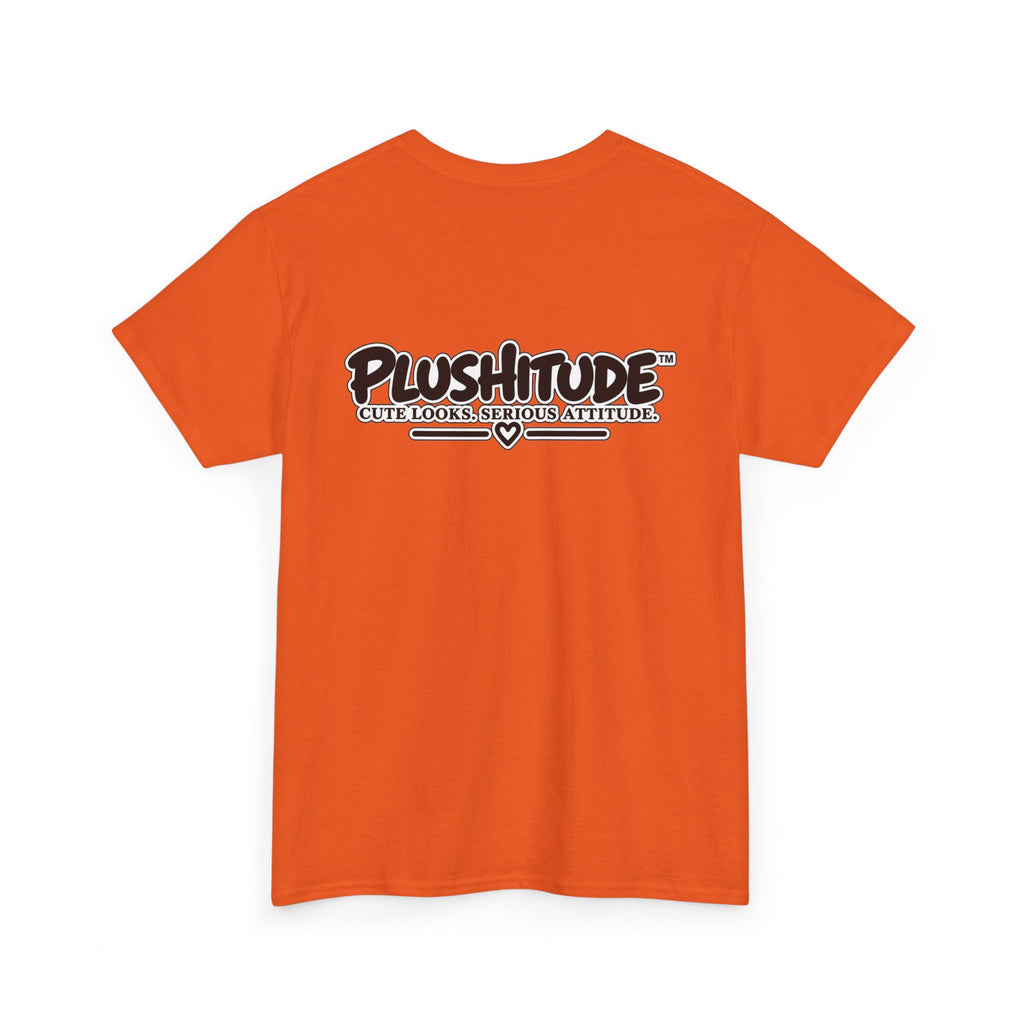 Cute Boss Bunny Graphic Tee — Plushitude Branded Doll Design