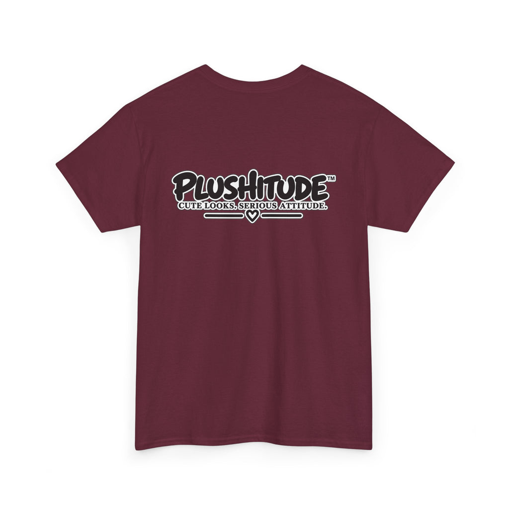 Cute Boss Bunny Graphic Tee — Plushitude Branded Doll Design