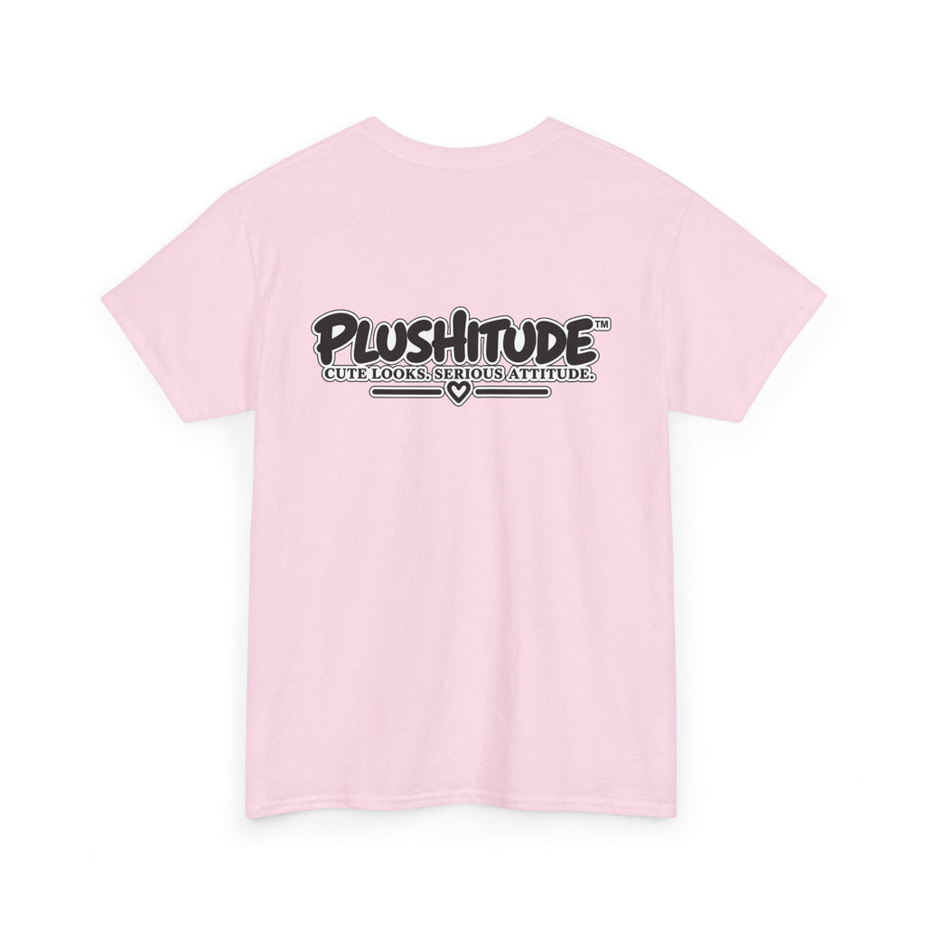 Cute Boss Bunny Graphic Tee — Plushitude Branded Doll Design
