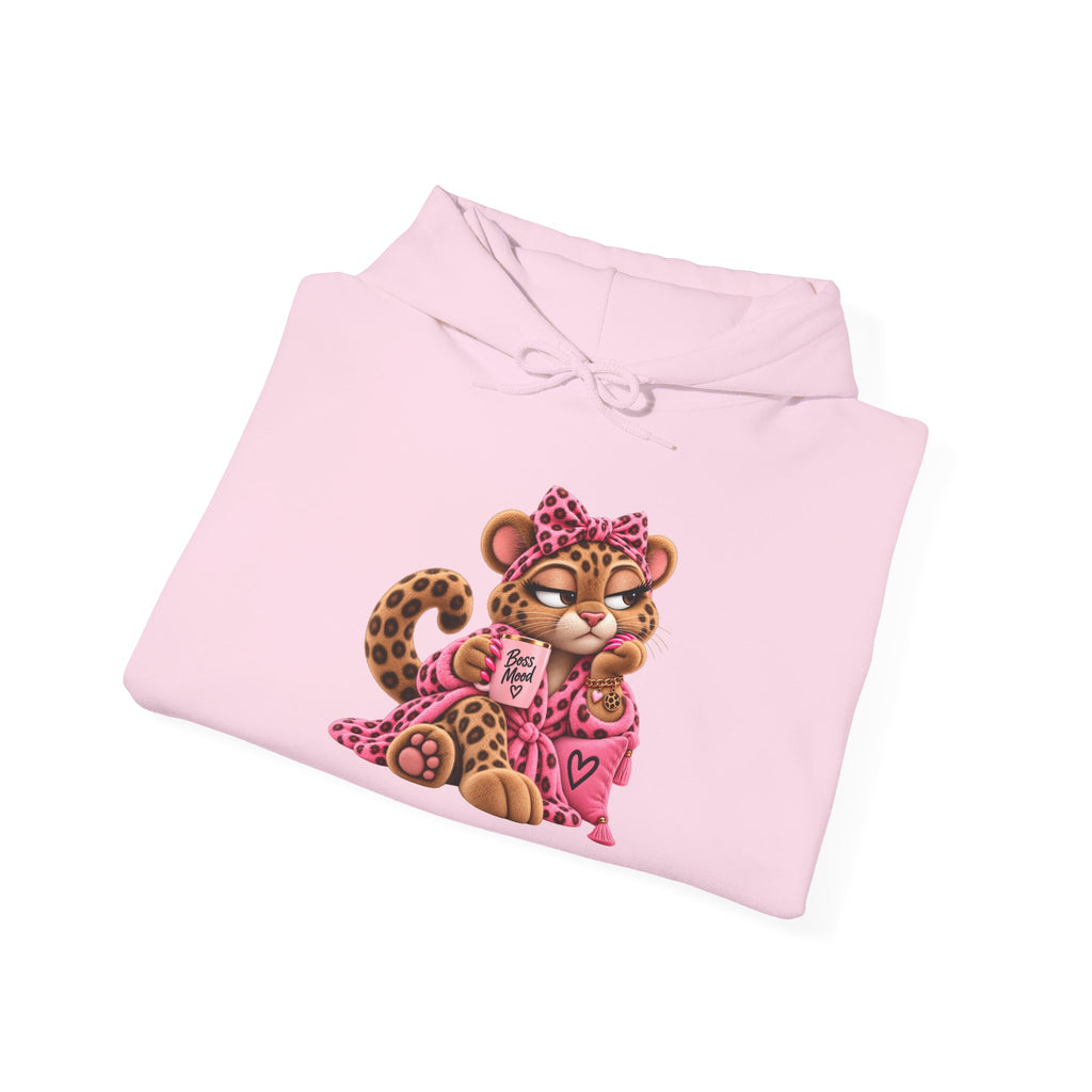 Leopard Plushitude Hoodie – Cute Pink Leopard Graphic Hooded Sweatshirt