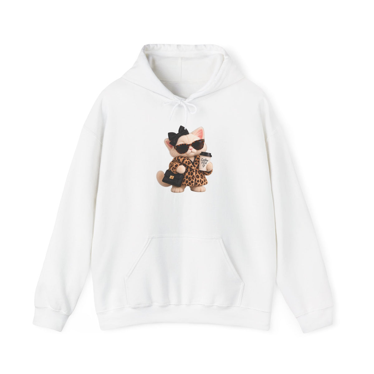 Plushitude Leopard Cat Hoodie – Cute Cool Cat Graphic Sweatshirt