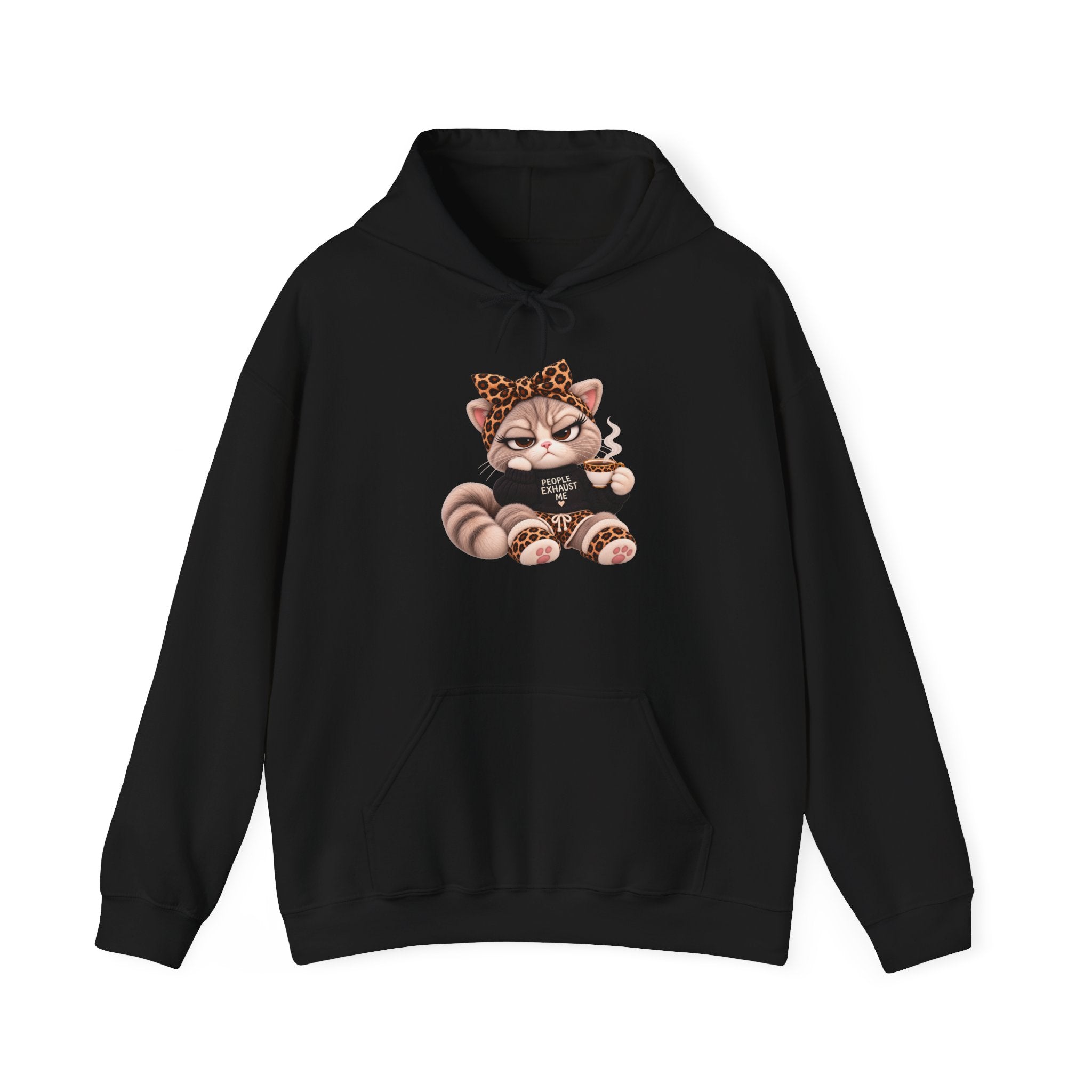 Plushitude Raccoon Hoodie — Cute Grumpy Raccoon Graphic Hooded Sweatshirt