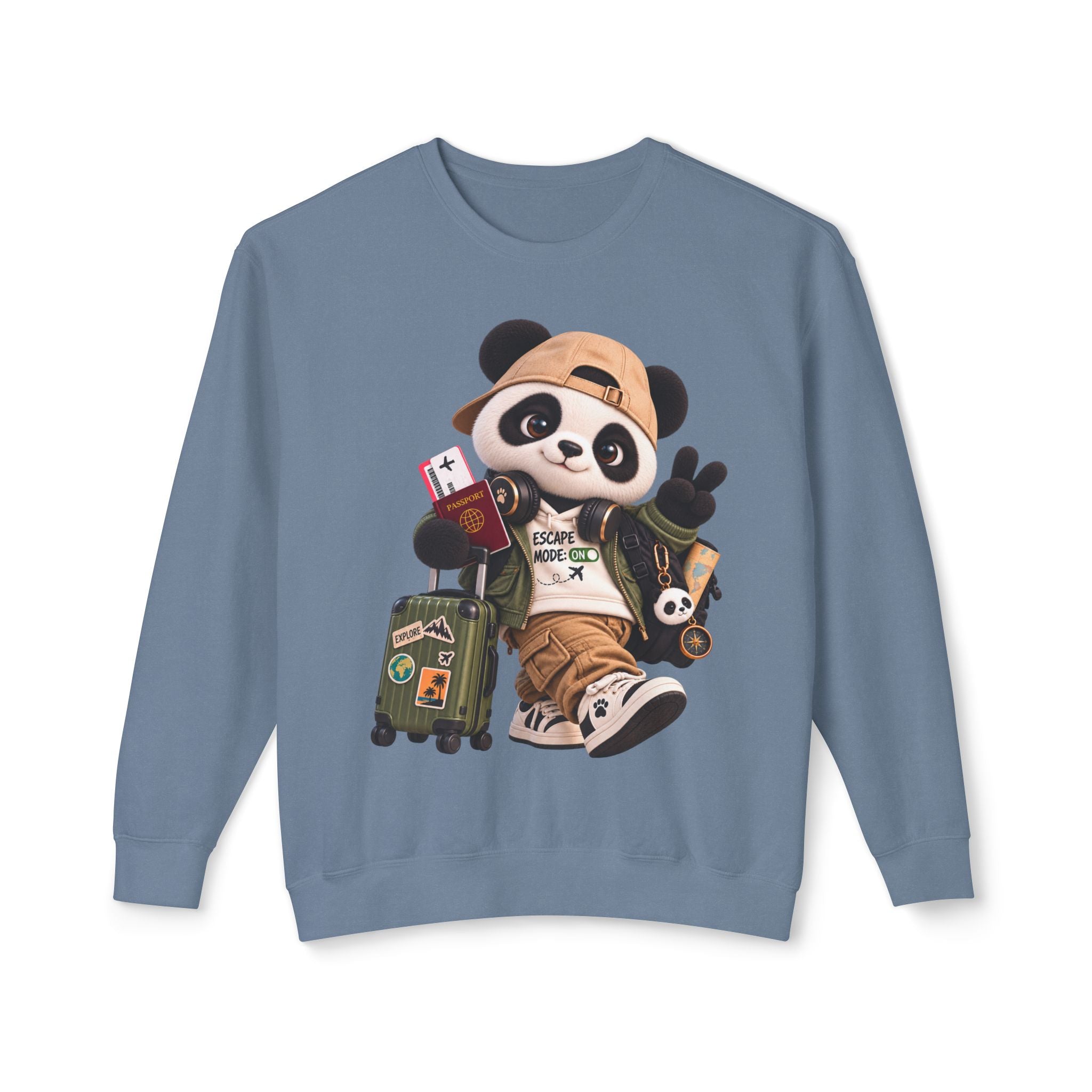 Plushitude Panda Travel Crewneck Sweatshirt