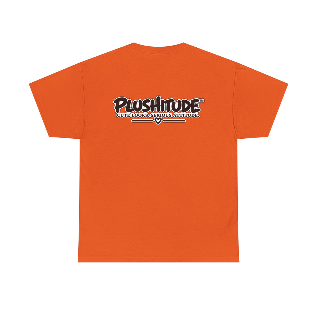 Cute Boss Bunny Graphic Tee — Plushitude Branded Doll Design