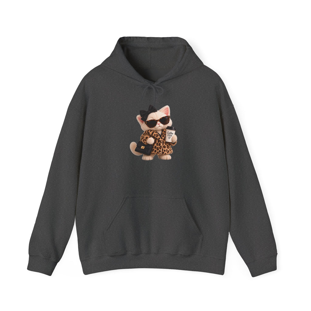 Plushitude Leopard Cat Hoodie – Cute Cool Cat Graphic Sweatshirt