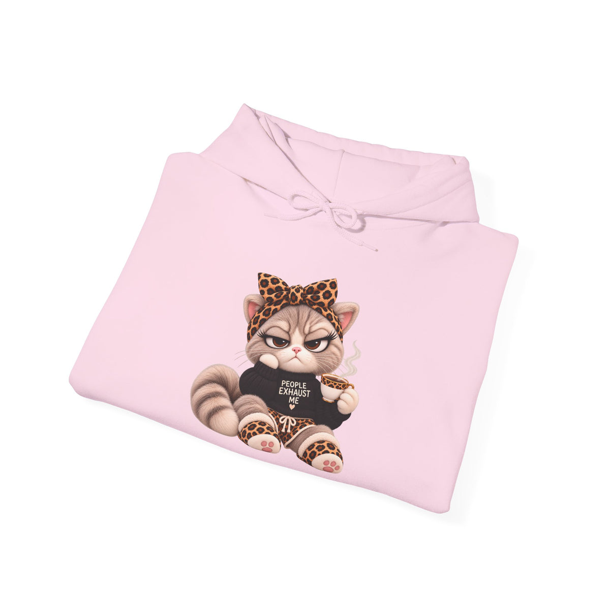 Plushitude Raccoon Hoodie — Cute Grumpy Raccoon Graphic Hooded Sweatshirt