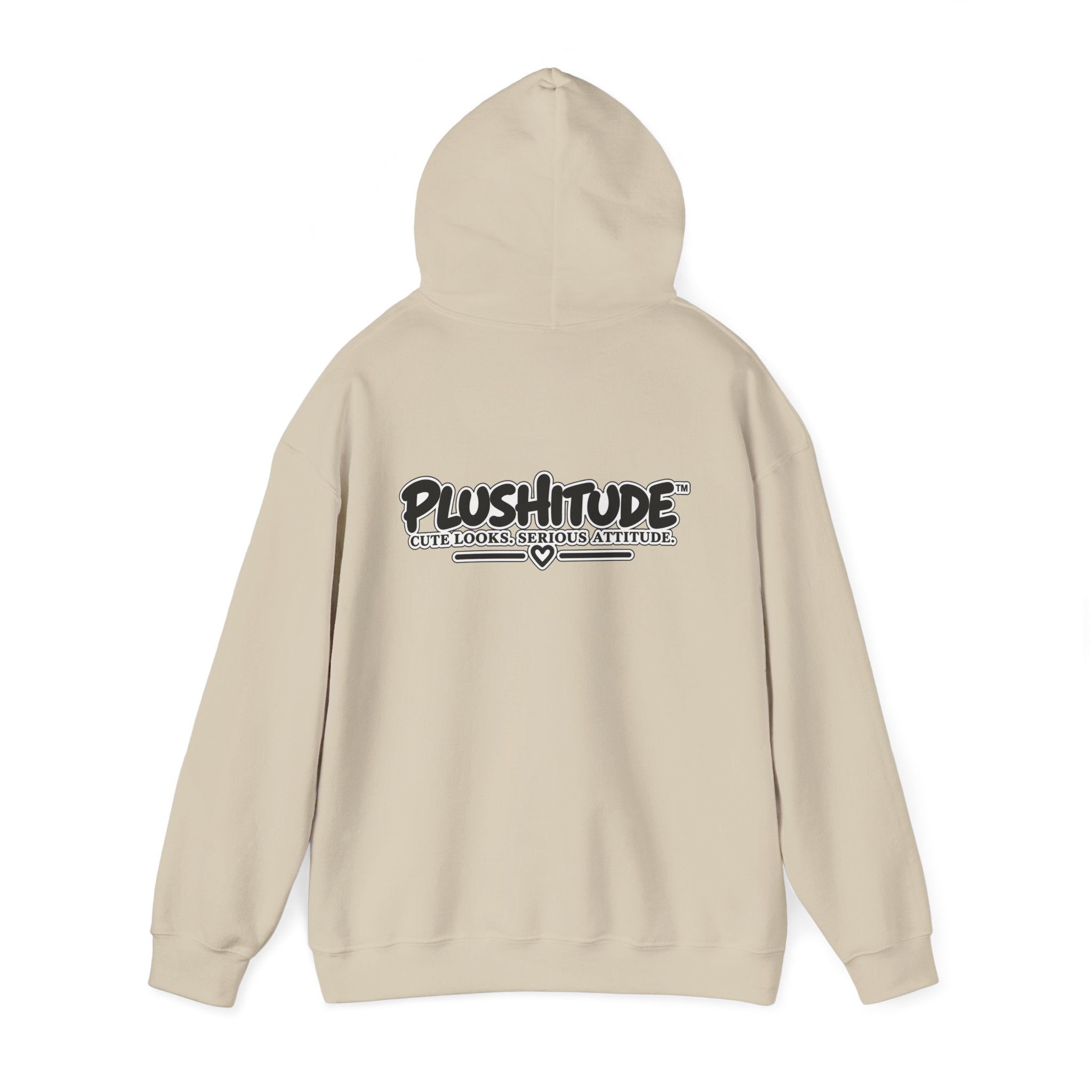 Plushitude Raccoon Hoodie — Cute Grumpy Raccoon Graphic Hooded Sweatshirt