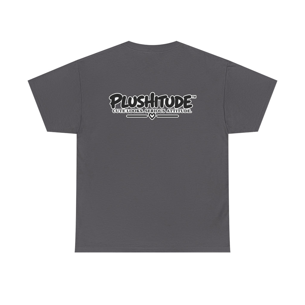 Cute Boss Bunny Graphic Tee — Plushitude Branded Doll Design