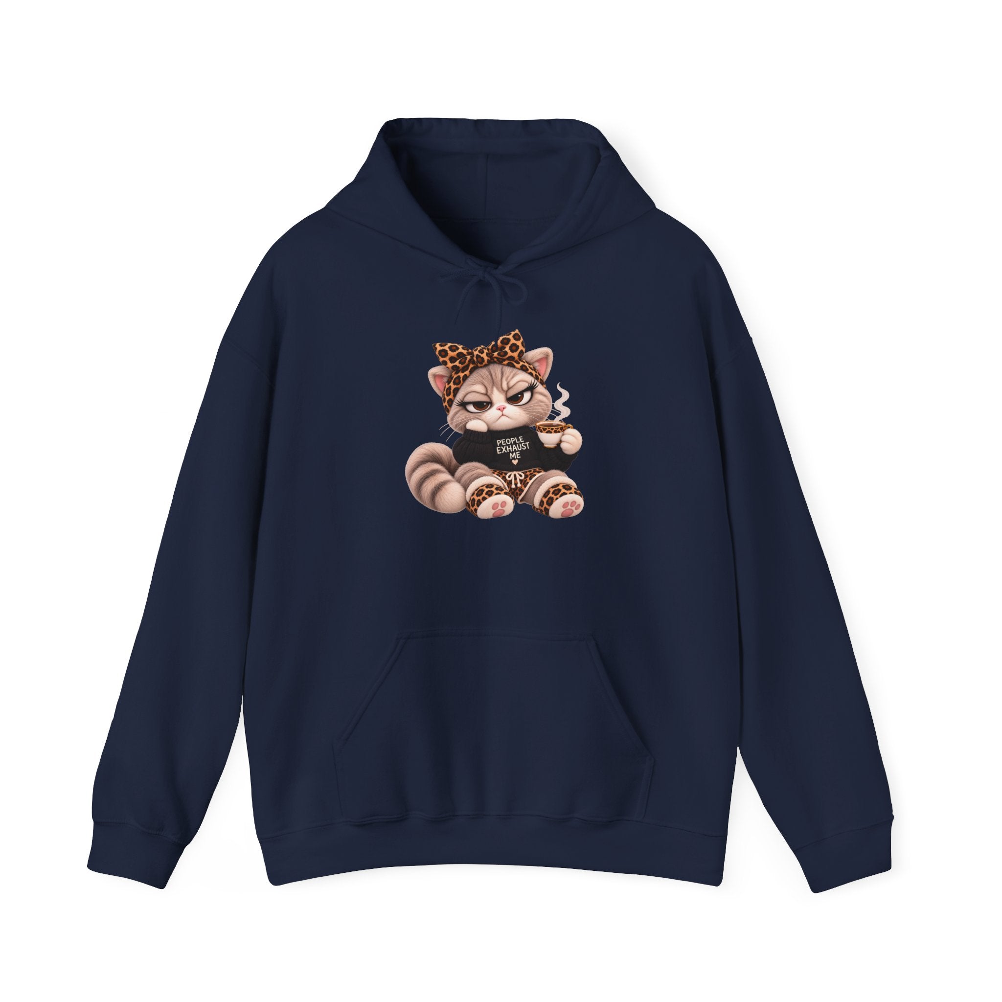 Plushitude Raccoon Hoodie — Cute Grumpy Raccoon Graphic Hooded Sweatshirt