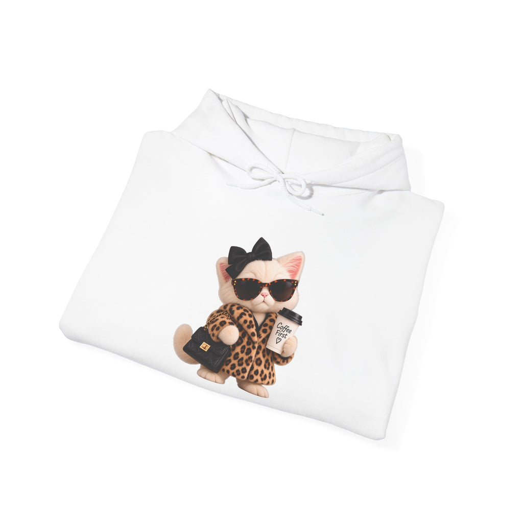 Plushitude Leopard Cat Hoodie – Cute Cool Cat Graphic Sweatshirt