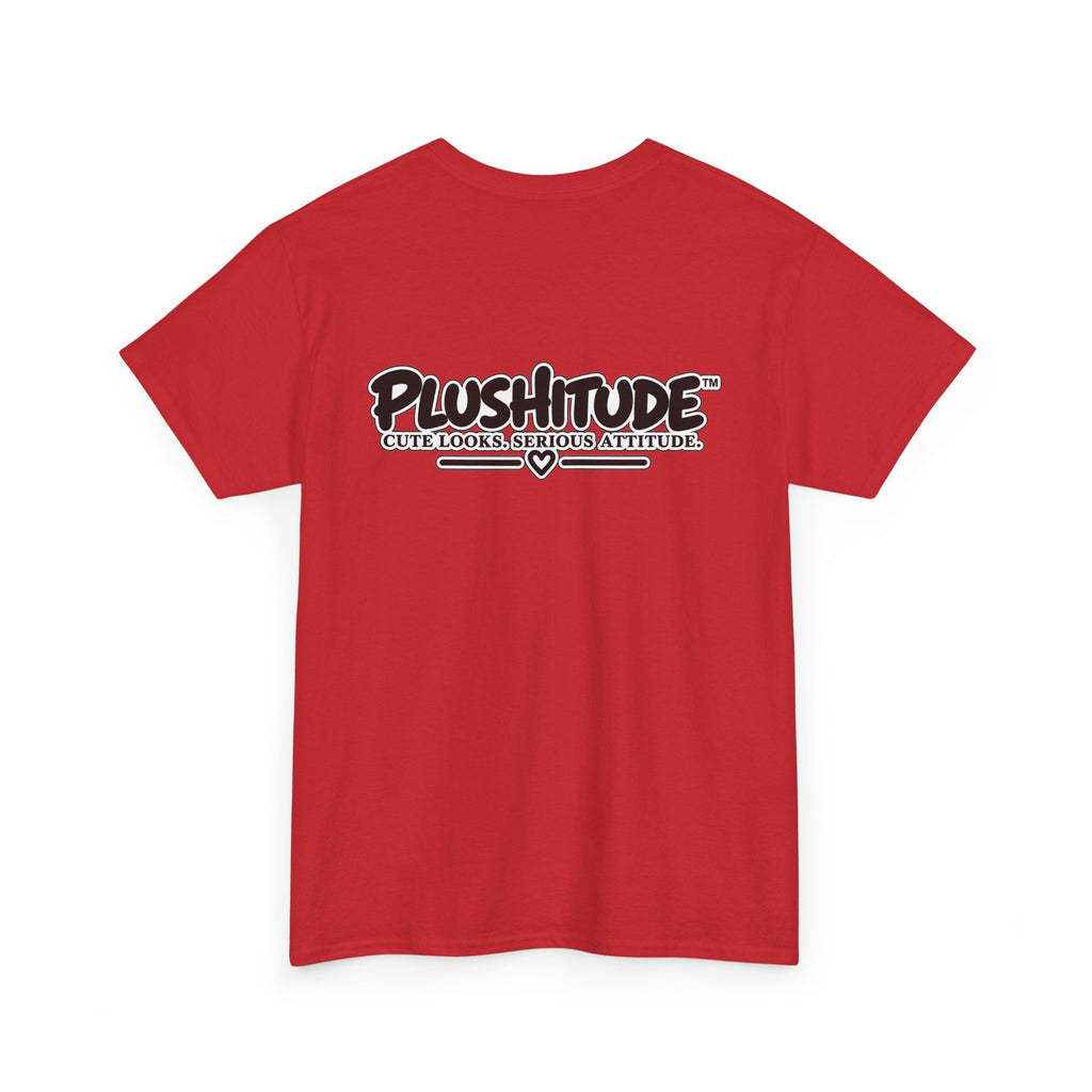 Cute Boss Bunny Graphic Tee — Plushitude Branded Doll Design