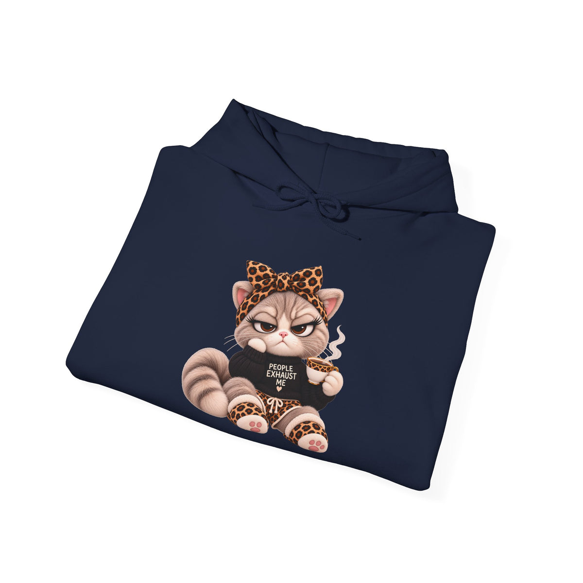 Plushitude Raccoon Hoodie — Cute Grumpy Raccoon Graphic Hooded Sweatshirt