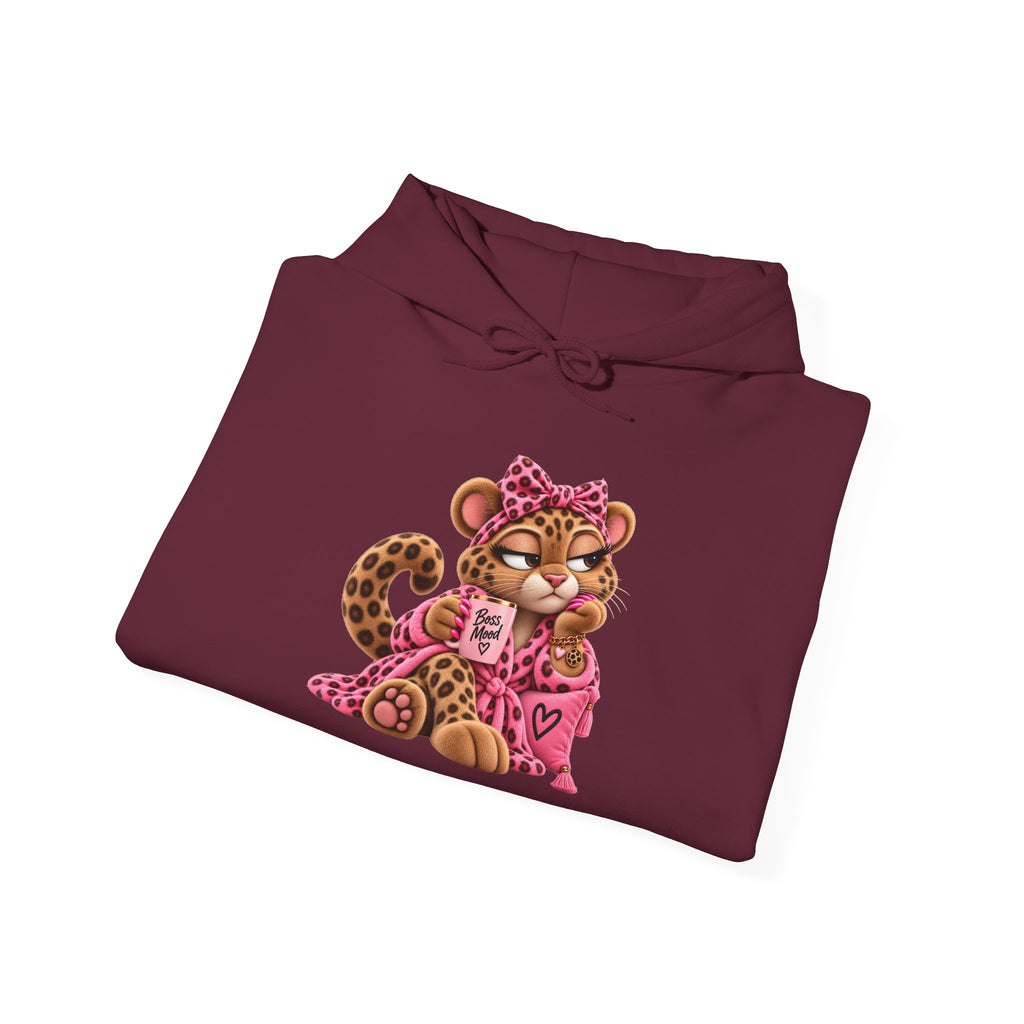Leopard Plushitude Hoodie – Cute Pink Leopard Graphic Hooded Sweatshirt
