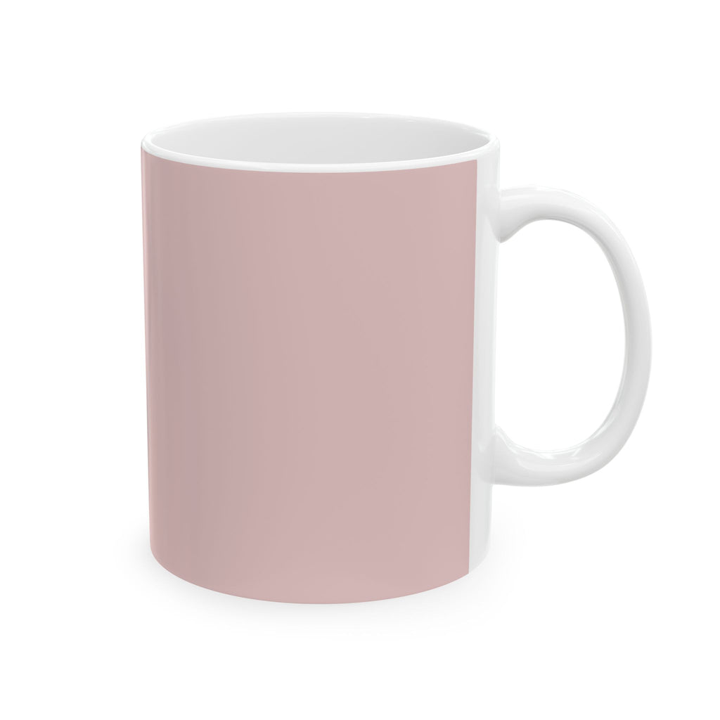 Cute Highland Cow Ceramic Mug — Pink Rustic Farmhouse Coffee Cup (11oz & 15oz)