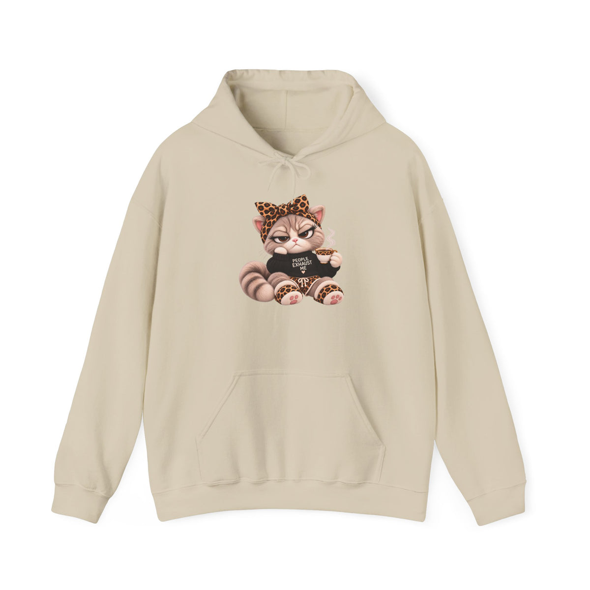Plushitude Raccoon Hoodie — Cute Grumpy Raccoon Graphic Hooded Sweatshirt