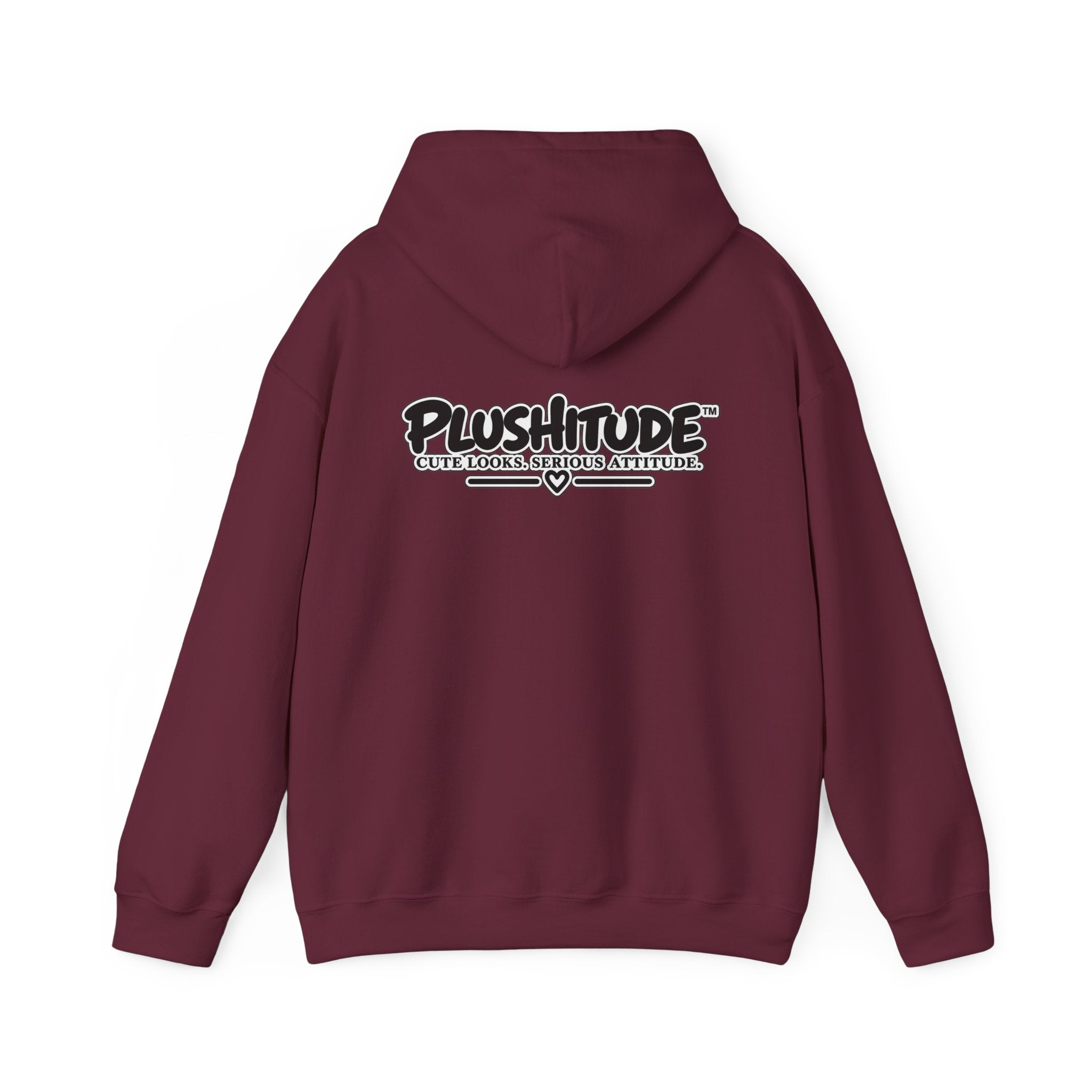 Plushitude Raccoon Hoodie — Cute Grumpy Raccoon Graphic Hooded Sweatshirt