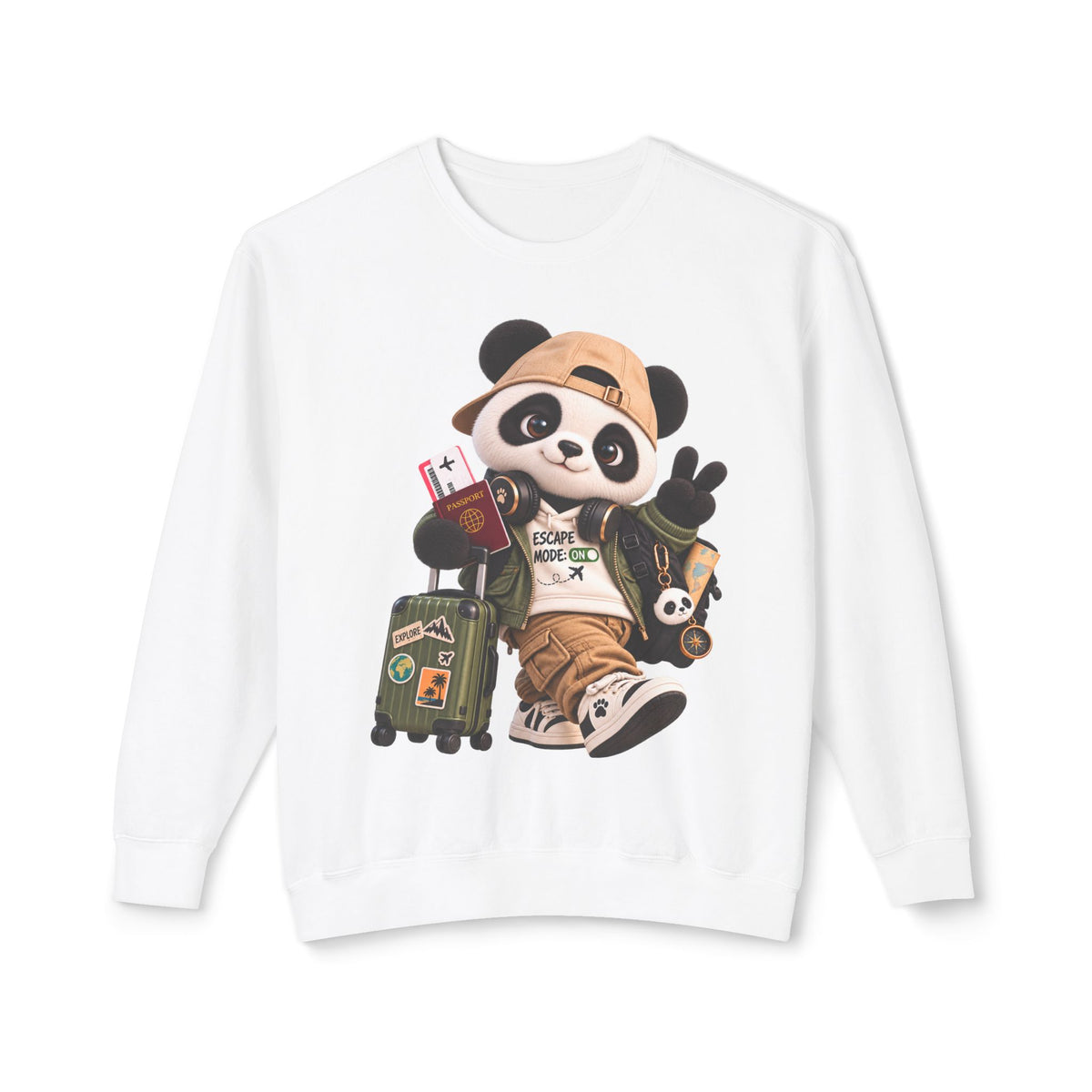 Plushitude Panda Travel Crewneck Sweatshirt