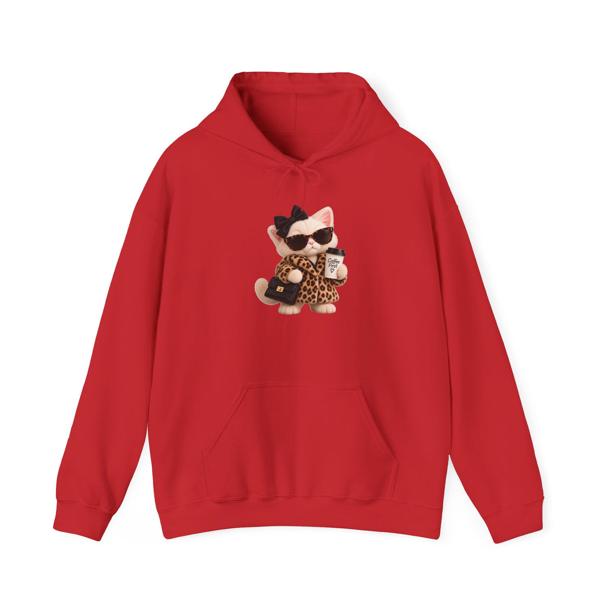 Plushitude Leopard Cat Hoodie – Cute Cool Cat Graphic Sweatshirt
