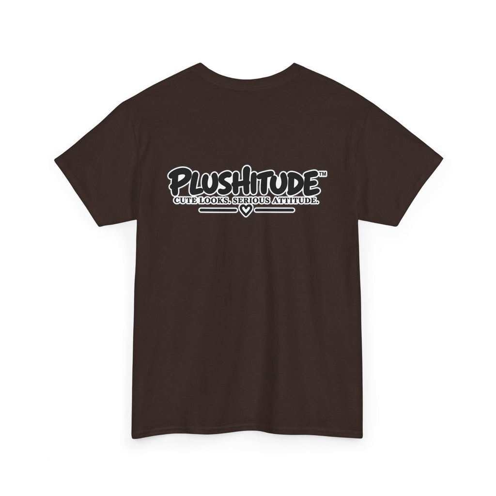Cute Boss Bunny Graphic Tee — Plushitude Branded Doll Design