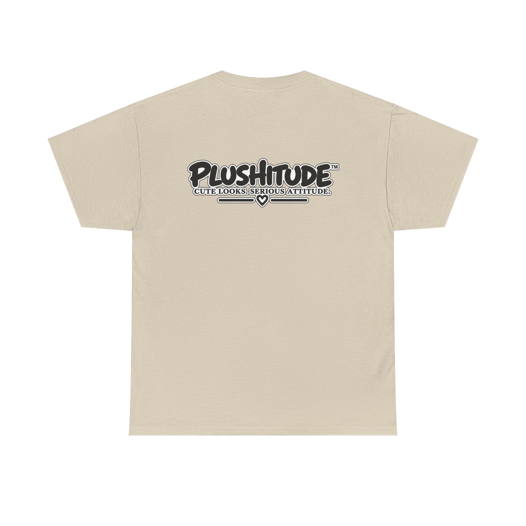 Cute Boss Bunny Graphic Tee — Plushitude Branded Doll Design