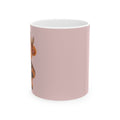 Cute Highland Cow Ceramic Mug — Pink Rustic Farmhouse Coffee Cup (11oz & 15oz)