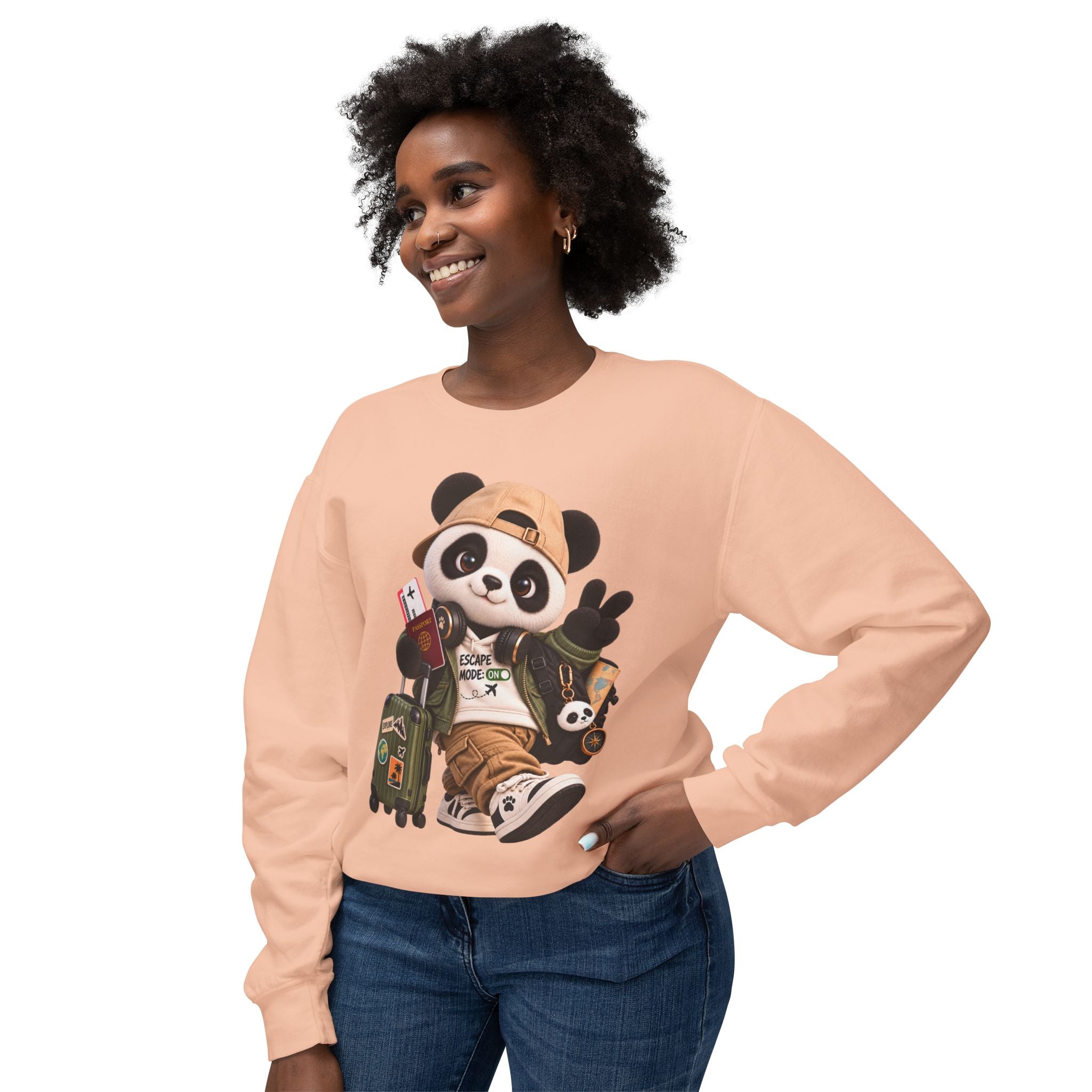 Plushitude Panda Travel Crewneck Sweatshirt
