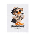 Plushitude Velveteen Throw Blanket — Fashionable Duck with "Cute Looks, Serious Attitude"