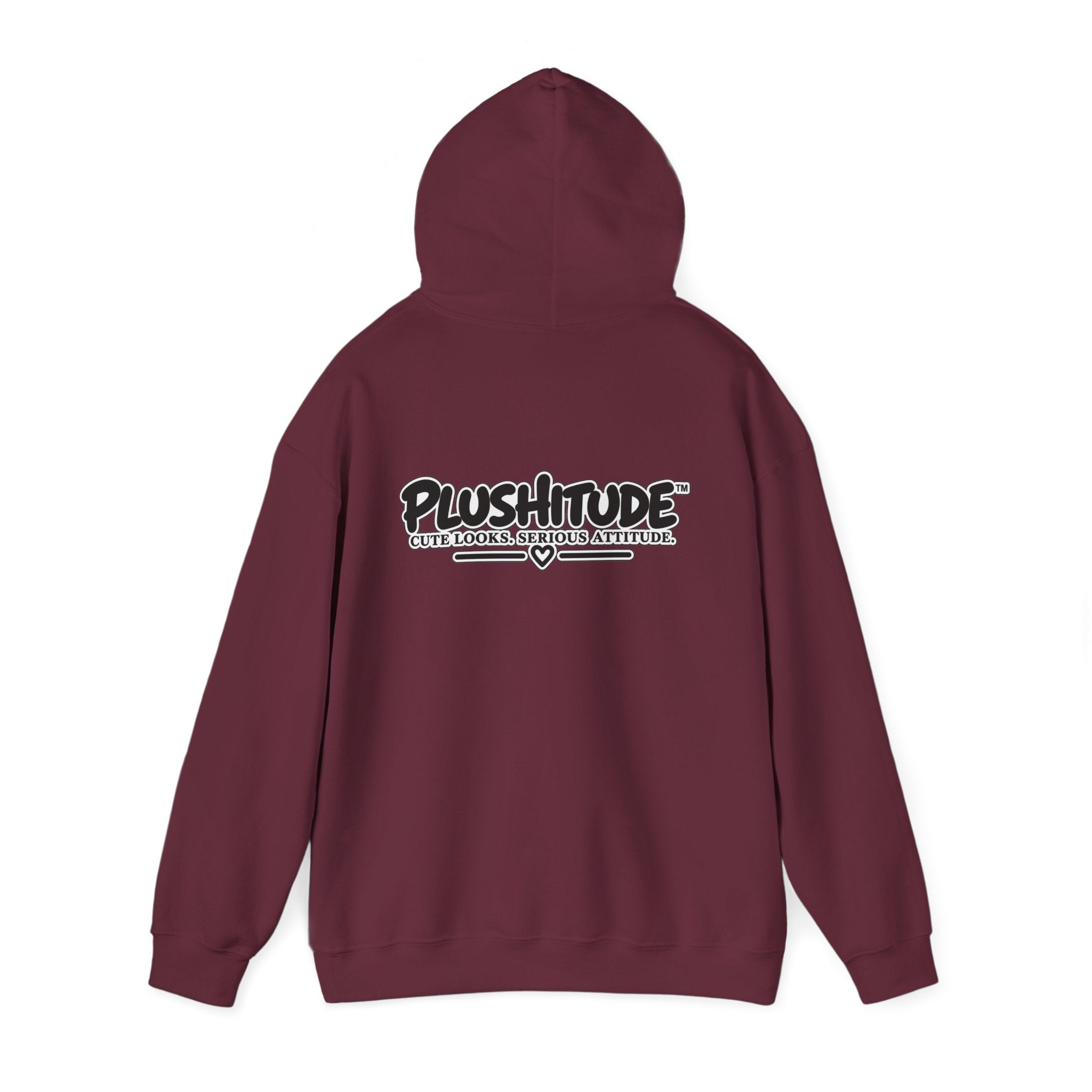 Plushitude Raccoon Hoodie — Cute Grumpy Raccoon Graphic Hooded Sweatshirt