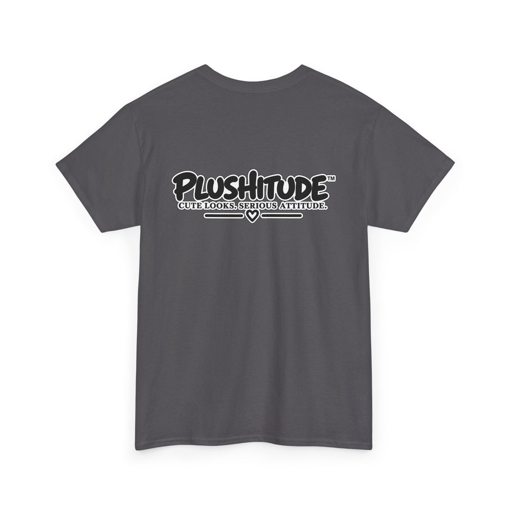 Cute Boss Bunny Graphic Tee — Plushitude Branded Doll Design