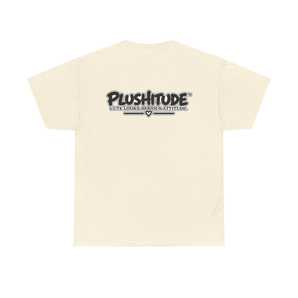Cute Boss Bunny Graphic Tee — Plushitude Branded Doll Design