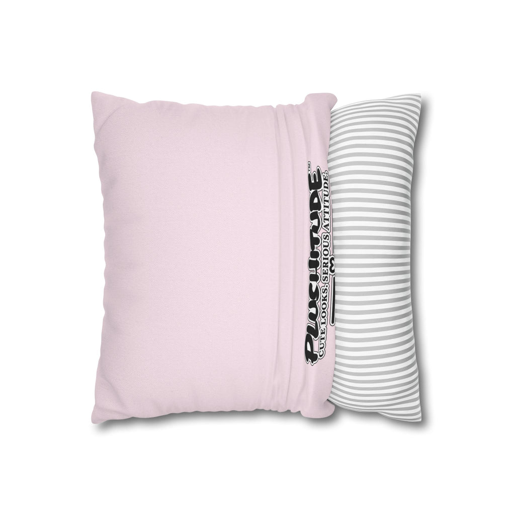 Cute Highland Cow Pillowcase — "I'm Always Selfie Ready" Plush Decorative Throw Pillow Cover