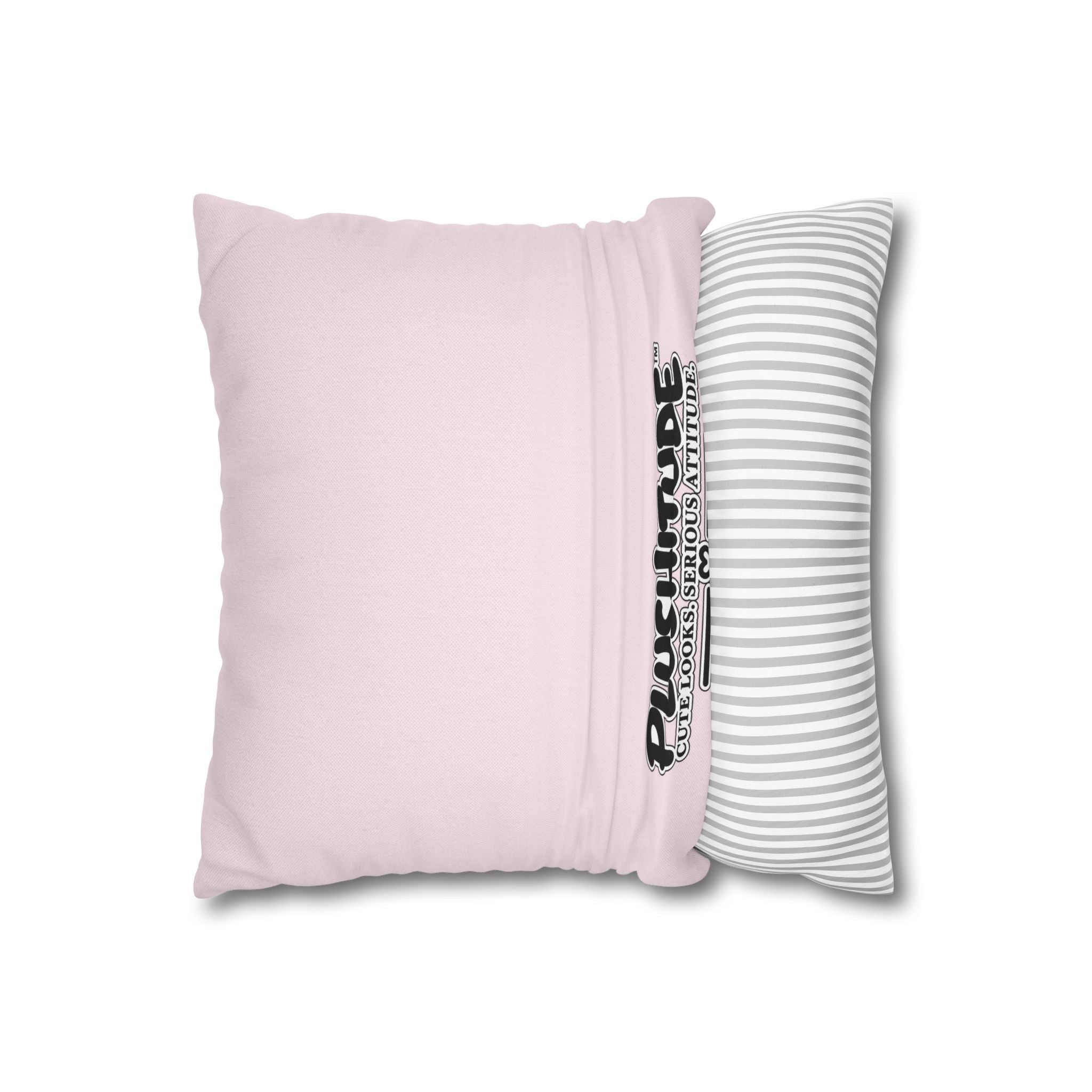 Cute Highland Cow Pillowcase — "I'm Always Selfie Ready" Plush Decorative Throw Pillow Cover