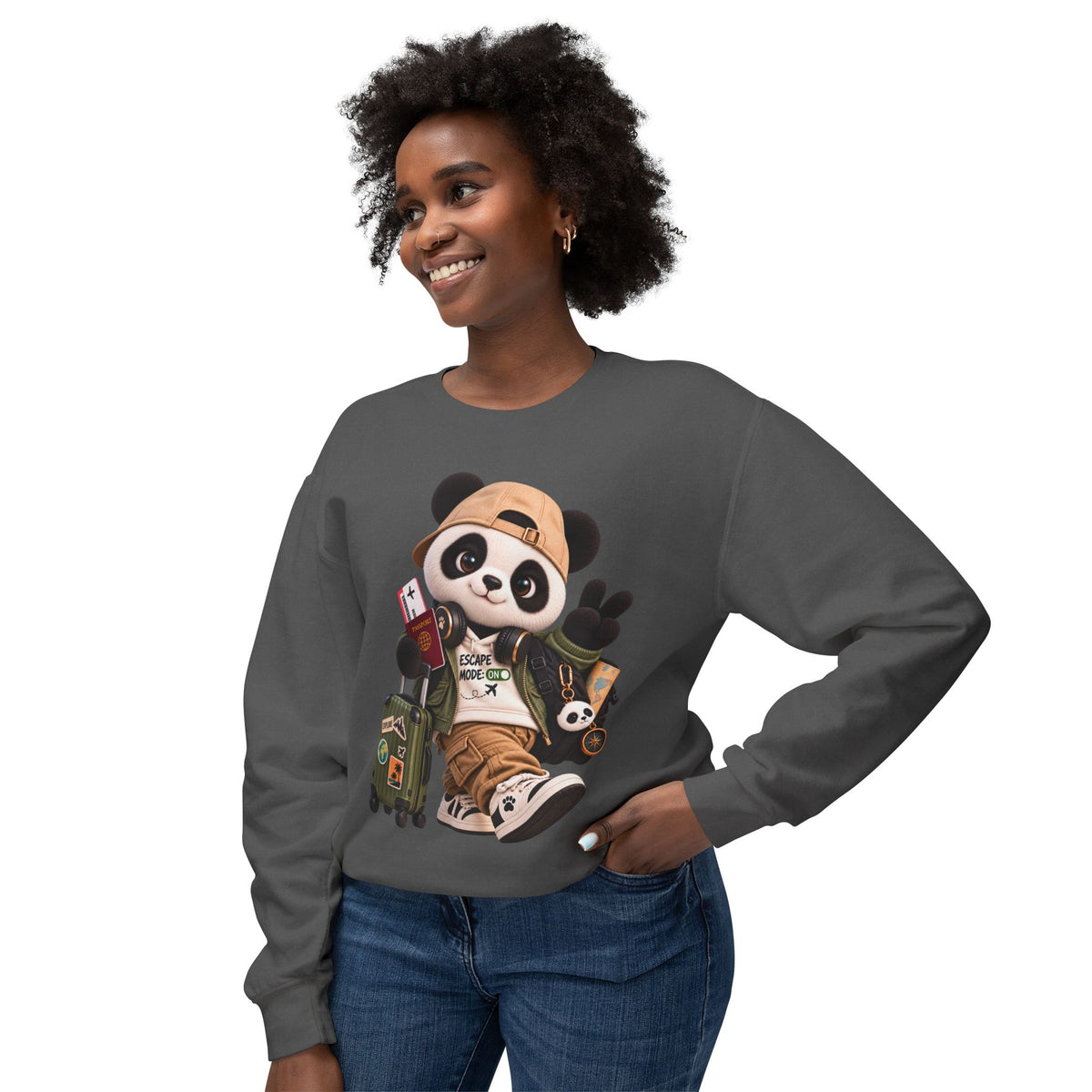Plushitude Panda Travel Crewneck Sweatshirt