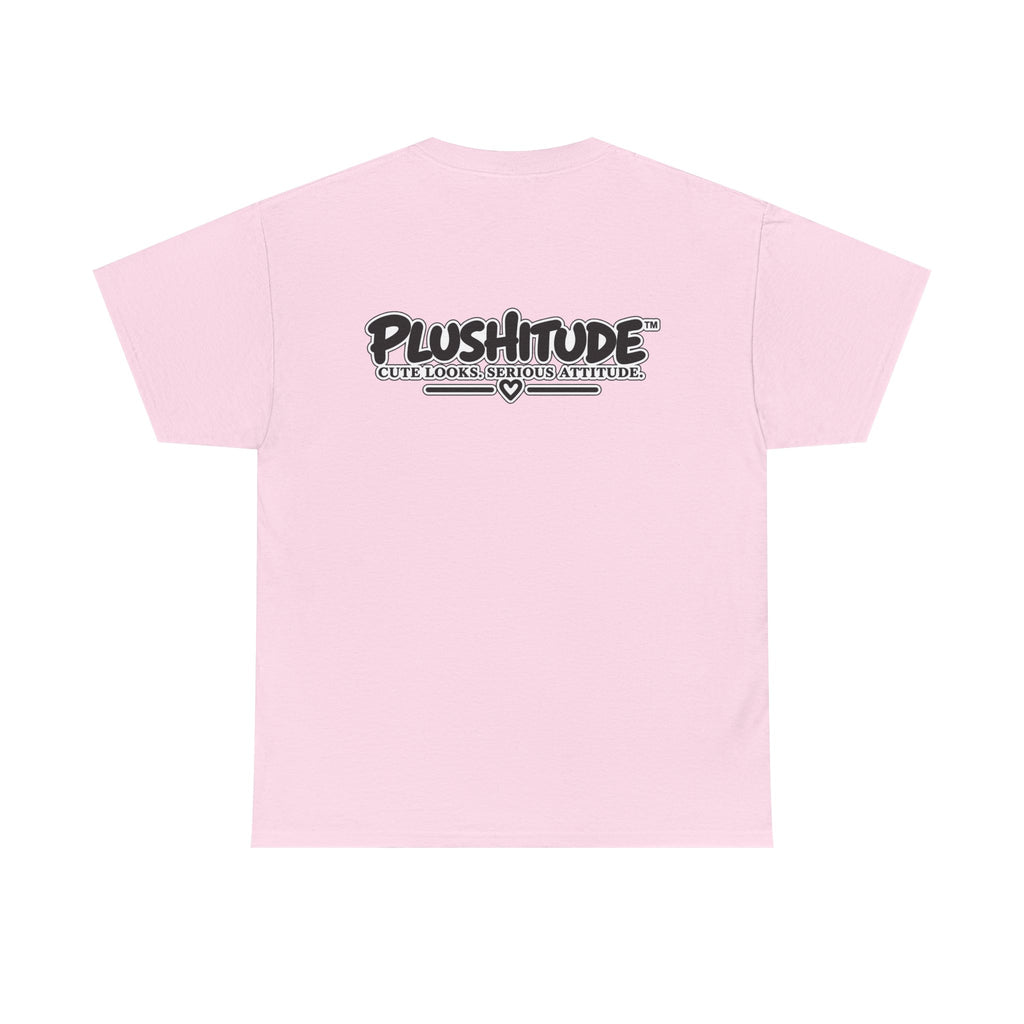 Cute Boss Bunny Graphic Tee — Plushitude Branded Doll Design