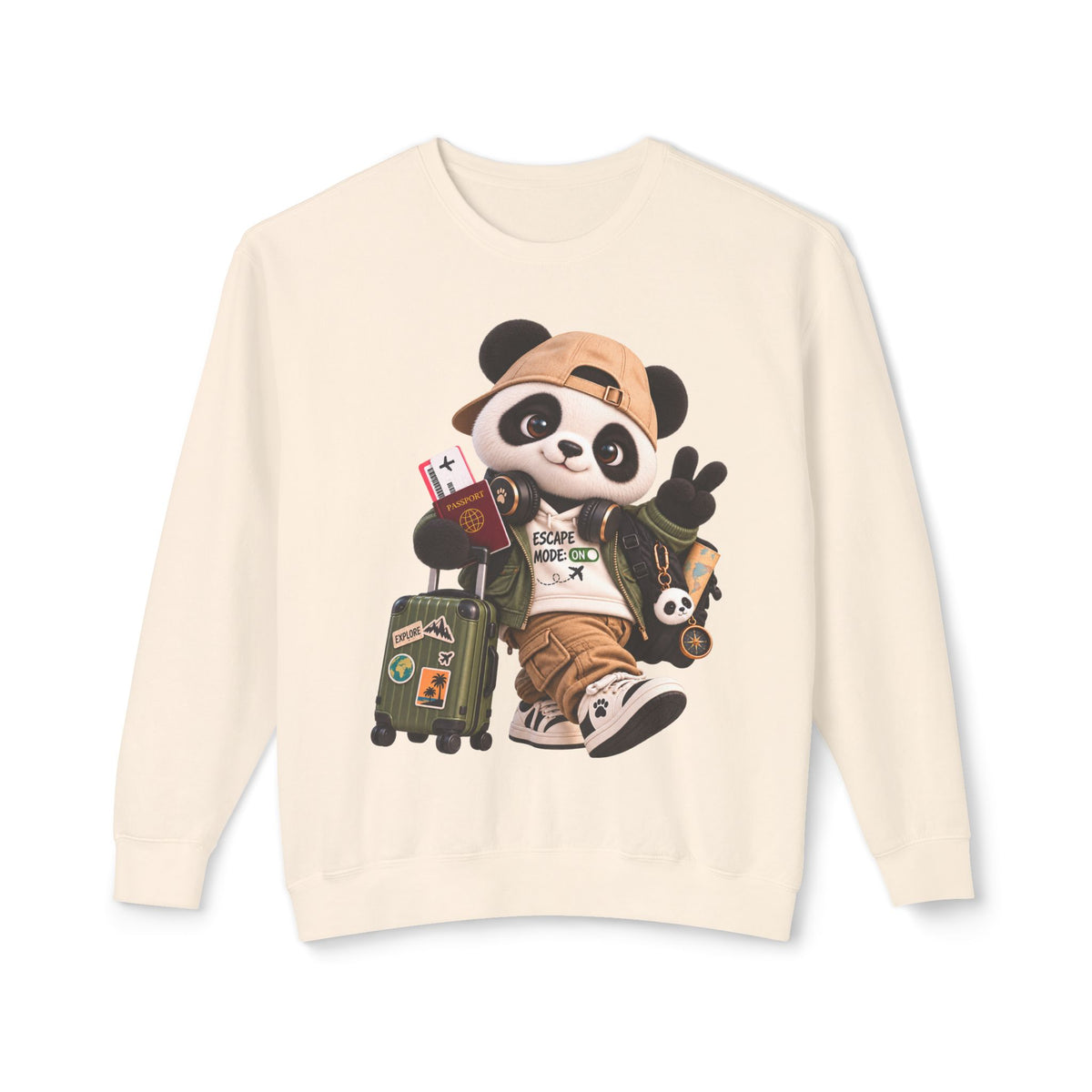 Plushitude Panda Travel Crewneck Sweatshirt