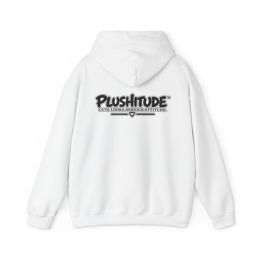 Plushitude Raccoon Hoodie — Cute Grumpy Raccoon Graphic Hooded Sweatshirt