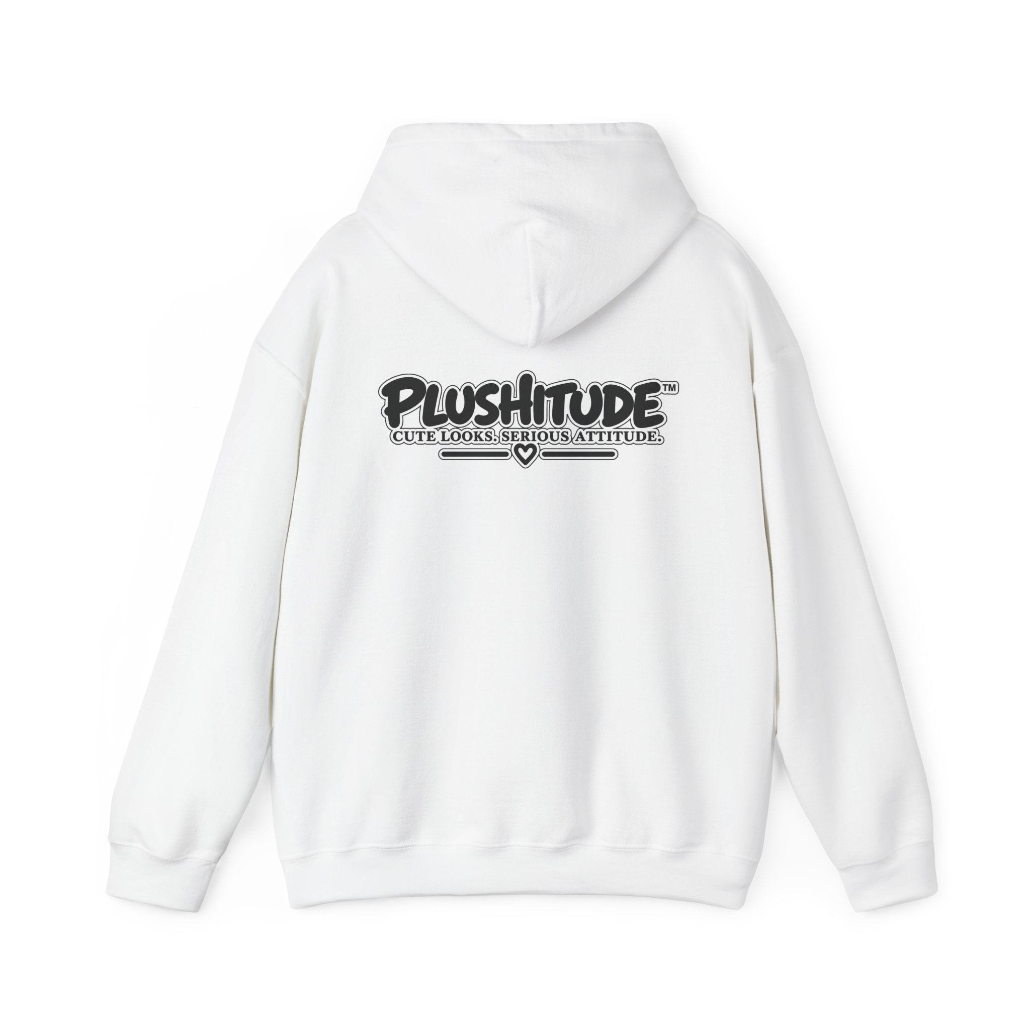 Plushitude Raccoon Hoodie — Cute Grumpy Raccoon Graphic Hooded Sweatshirt