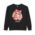 Toddler Bunny Sweatshirt — Cute Plushitude Pink Bow Graphic