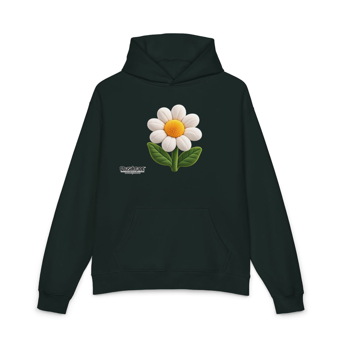 Daisy Embroidered Hoodie – Cozy Floral Relaxed Pullover