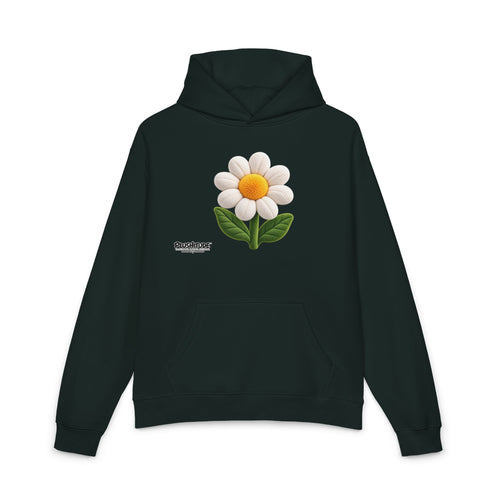 Daisy Embroidered Hoodie – Cozy Floral Relaxed Pullover