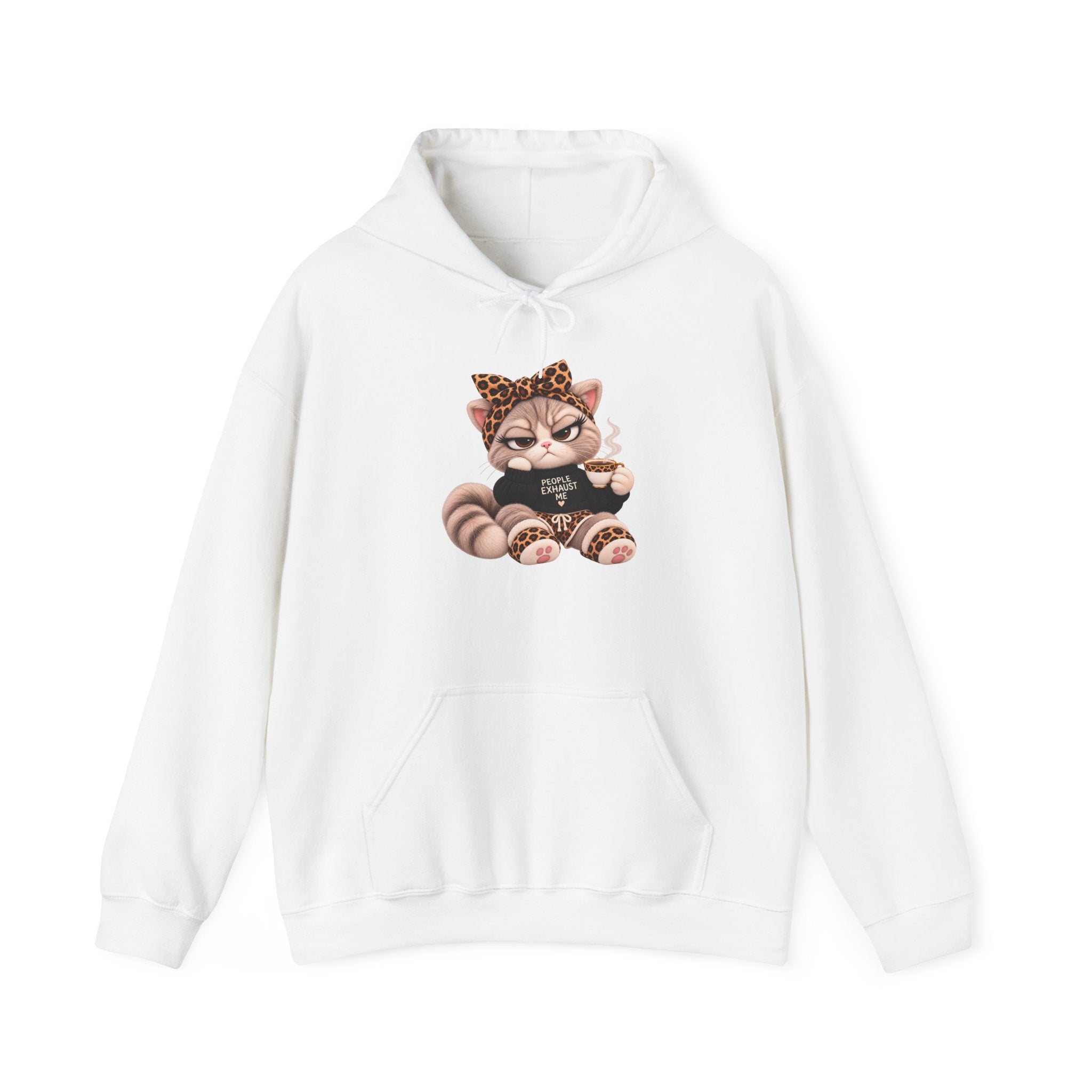 Plushitude Raccoon Hoodie — Cute Grumpy Raccoon Graphic Hooded Sweatshirt