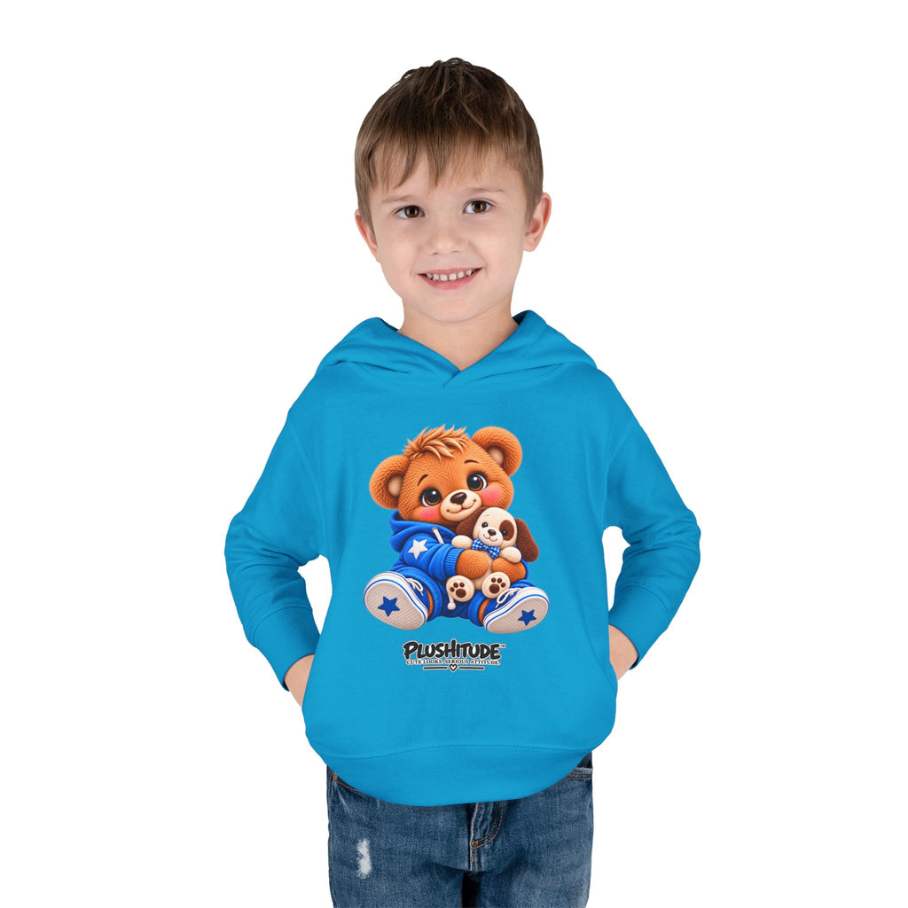 Toddler Bear Hoodie – Cute Plush Bear & Puppy Pullover Fleece for Kids