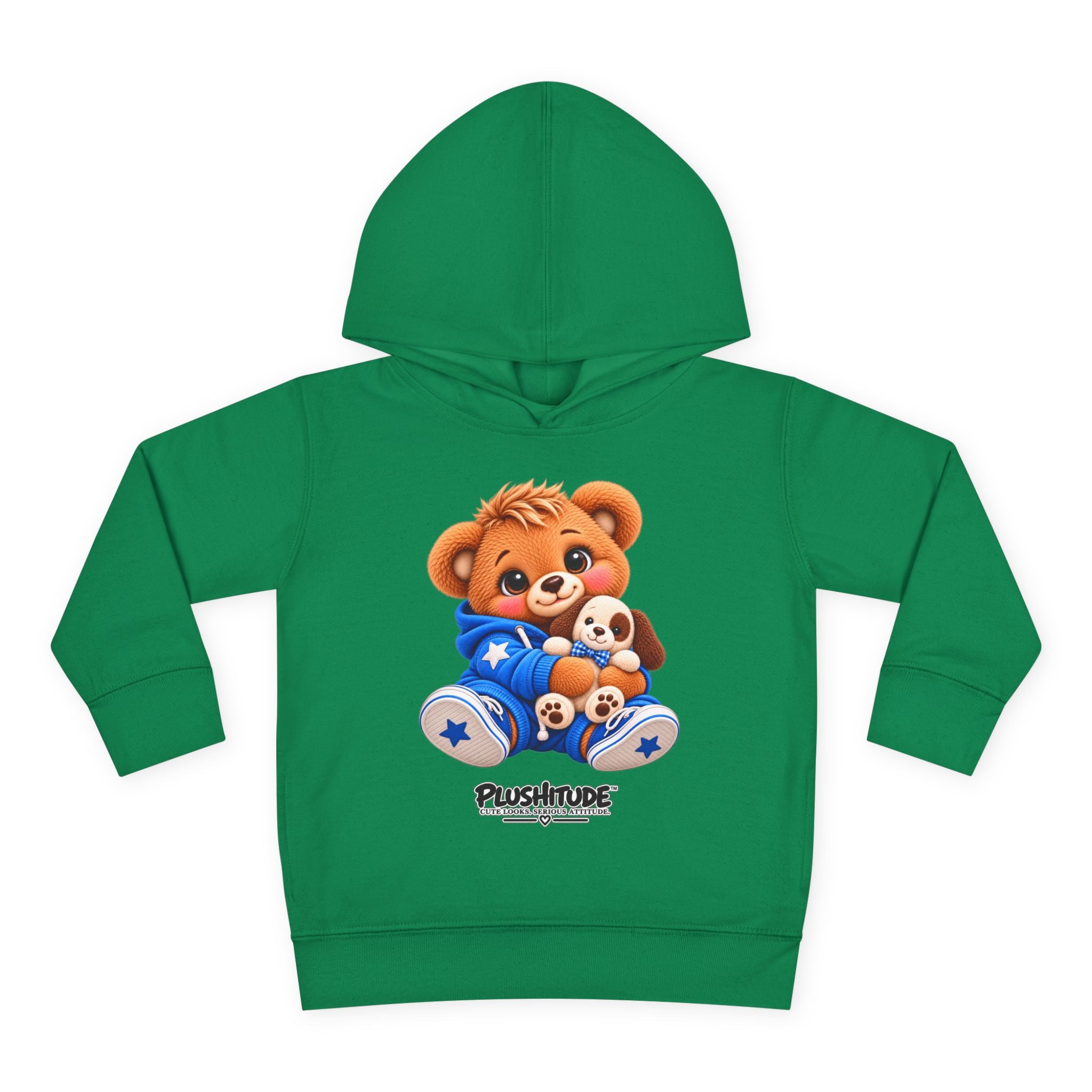 Toddler Bear Hoodie – Cute Plush Bear & Puppy Pullover Fleece for Kids
