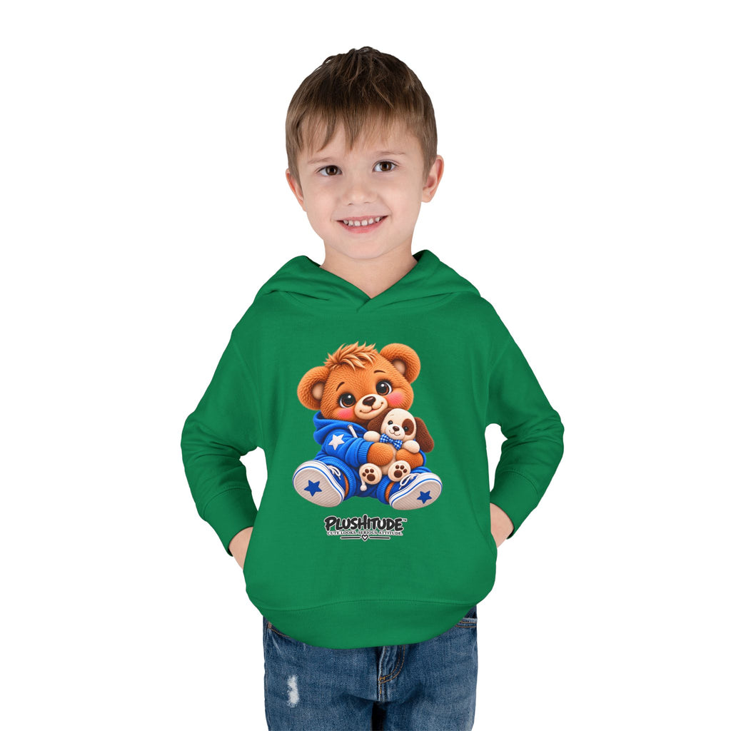 Toddler Bear Hoodie – Cute Plush Bear & Puppy Pullover Fleece for Kids