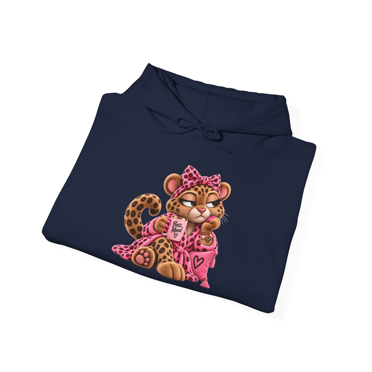 Leopard Plushitude Hoodie – Cute Pink Leopard Graphic Hooded Sweatshirt
